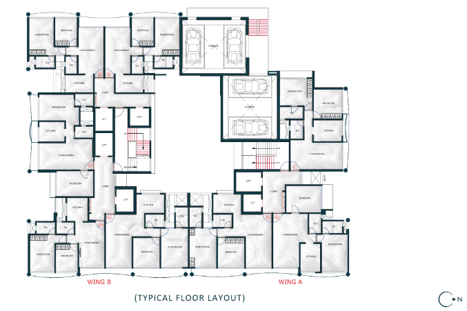 Floor Layout of GeeCee Evana Residential Project
