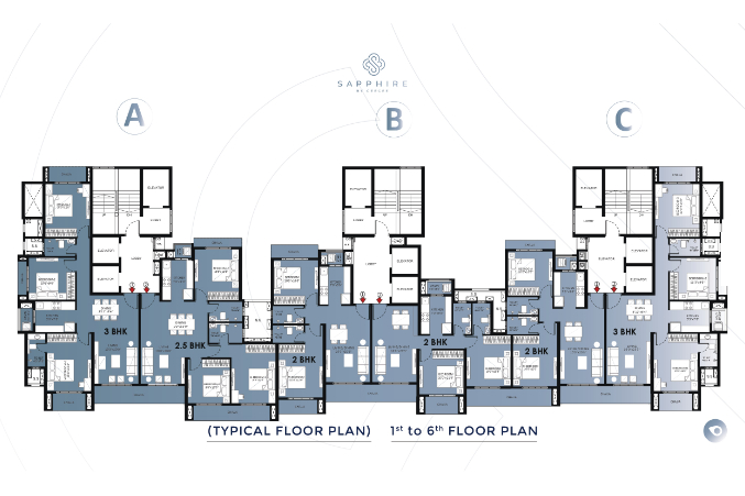 Floor Layout of GeeCee Sapphire Residential Project