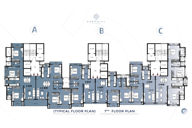 Floor Layout of GeeCee Sapphire Residential Project