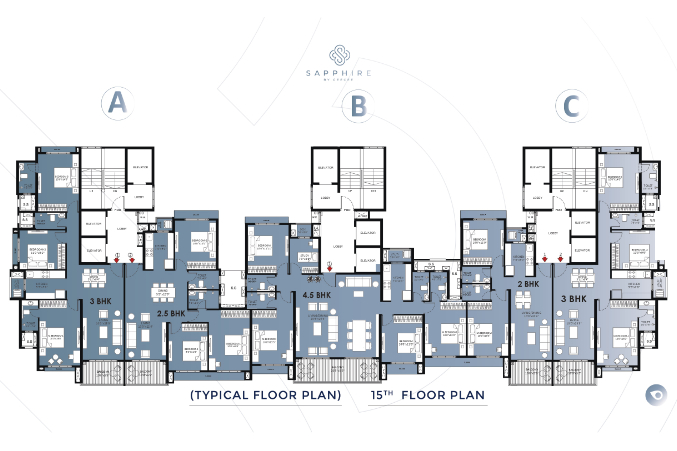 Floor Layout of GeeCee Sapphire Residential Project